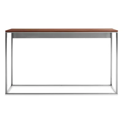 Blu Dot Minimalista Console Table - Walnut / Stainless Steel In Brown