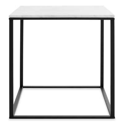 Blu Dot Minimalista Side Table In Marble/black