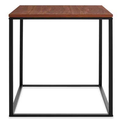 Blu Dot Minimalista Side Table In Walnut/black
