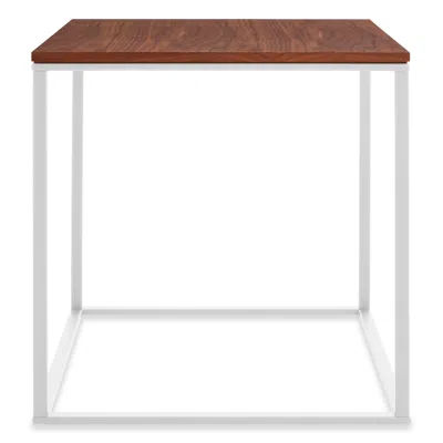 Blu Dot Minimalista Side Table In Walnut/white