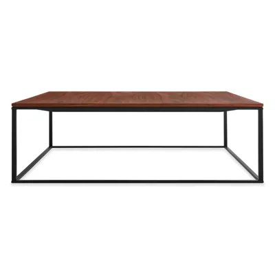 Blu Dot Minimalista Square Coffee Table - Walnut / Black In Brown