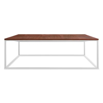 Blu Dot Minimalista Square Coffee Table - Walnut / White In Brown
