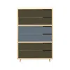 Blu Dot Modu-licious #5 - Dark Olive / Grey Blue / Dark Olive In Multi