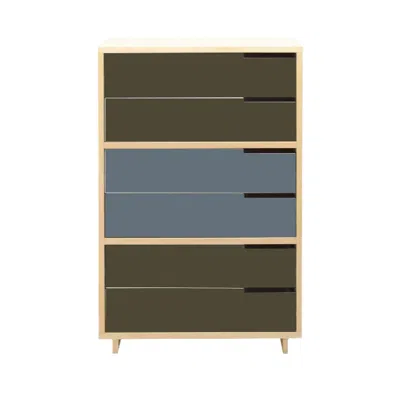 Blu Dot Modu-licious #5 - Dark Olive / Grey Blue / Dark Olive In Multi