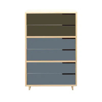 Blu Dot Modu-licious #5 - Dark Olive / Grey Blue / Grey Blue In Multi