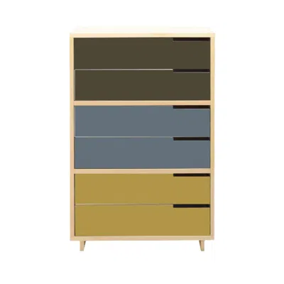 Blu Dot Modu-licious #5 - Dark Olive / Grey Blue / Mustard In Multi