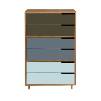 Blu Dot Modu-licious #5 - Dark Olive / Grey Blue / Robin's Egg Blue In Multi