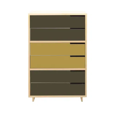 Blu Dot Modu-licious #5 - Dark Olive / Mustard / Dark Olive In Multi
