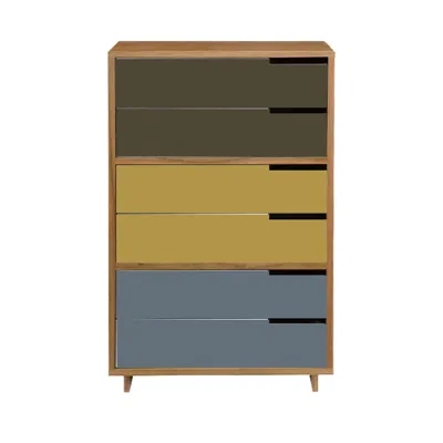 Blu Dot Modu-licious #5 - Dark Olive / Mustard / Grey Blue In Multi