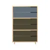 Blu Dot Modu-licious #5 - Grey Blue / Dark Olive / Dark Olive In Multi