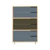 Blu Dot Modu-licious #5 - Grey Blue / Dark Olive / Grey Blue In Multi