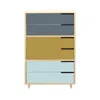 Blu Dot Modu-licious #5 - Grey Blue / Mustard / Robin's Egg Blue In Multi