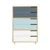 Blu Dot Modu-licious #5 - Grey Blue / Robin's Egg Blue / White In Multi