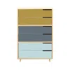 Blu Dot Modu-licious #5 - Mustard / Grey Blue / Robin's Egg Blue In Multi