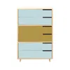 Blu Dot Modu-licious #5 - Robin's Egg Blue / Mustard / Robin's Egg Blue In Multi