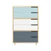 Blu Dot Modu-licious #5 - Robin's Egg Blue / White / Grey Blue In Multi