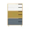 Blu Dot Modu-licious #5 - White / Mustard / Grey Blue In Multi