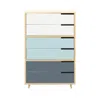 Blu Dot Modu-licious #5 - White / Robin's Egg Blue / Grey Blue In Multi