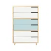 Blu Dot Modu-licious #5 - White / Robin's Egg Blue / White In Multi