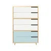 Blu Dot Modu-licious #5 - White / White / Robin's Egg Blue In Multi