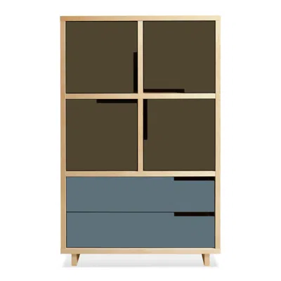 Blu Dot Modu-licious #6 - Dark Olive / Dark Olive / Grey Blue