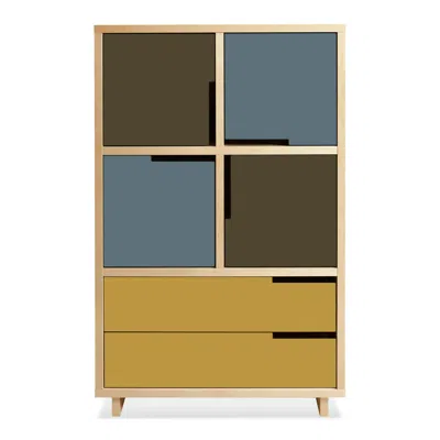 Blu Dot Modu-licious #6 - Dark Olive / Grey Blue / Mustard