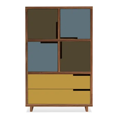 Blu Dot Modu-licious #6 - Dark Olive / Grey Blue / Mustard