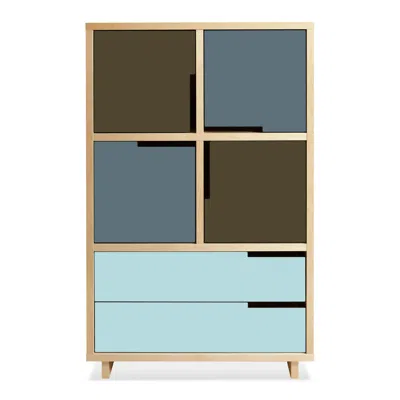 Blu Dot Modu-licious #6 - Dark Olive / Grey Blue / Robin's Egg Blue