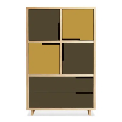 Blu Dot Modu-licious #6 - Dark Olive / Mustard / Dark Olive