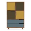Blu Dot Modu-licious #6 - Mustard / Dark Olive / Grey Blue