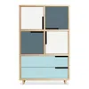 Blu Dot Modu-licious #6 - White / Grey Blue / Robin's Egg Blue