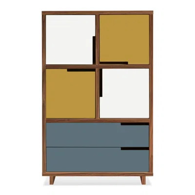 Blu Dot Modu-licious #6 - White / Mustard / Grey Blue