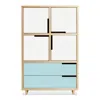 Blu Dot Modu-licious #6 - White / White / Robin's Egg Blue
