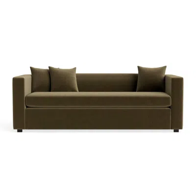 Blu Dot Mono 81" Sleeper Sofa - Moss Velvet In Green