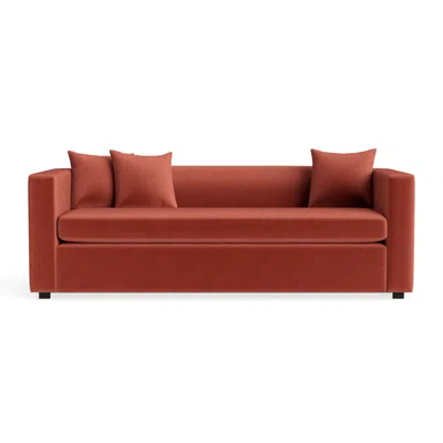 Blu Dot Mono 81" Sleeper Sofa - Tomato Velvet In Red