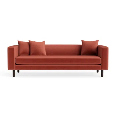 Blu Dot Mono 83" Sofa - Tomato Velvet In Red