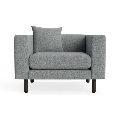 Blu Dot Mono Lounge Chair - Kvadrat Guest Grey Blue