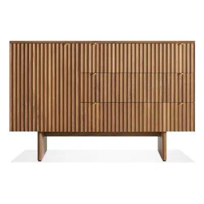 Blu Dot Murmur 1 Door / 3 Drawer Credenza - Walnut In Brown
