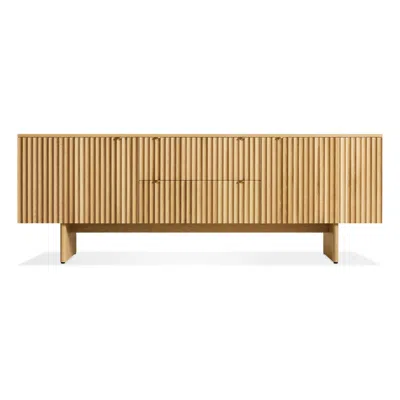 Blu Dot Murmur 2 Door / 2 Drawer Console In White Oak