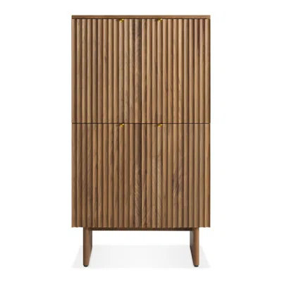 Blu Dot Murmur Storage Cabinet - Walnut In Brown