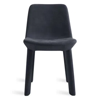Blu Dot Neat Leather Dining Chair In Ink Leather