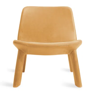 Blu Dot Neat Leather Lounge Chair In Camel Leather