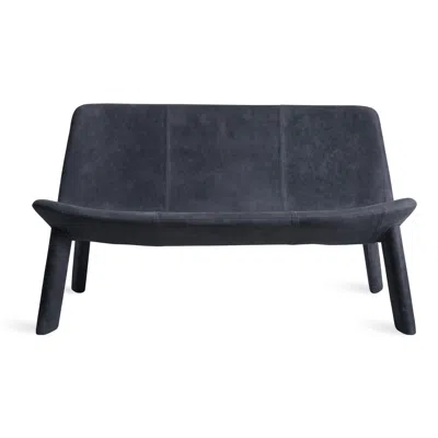 Blu Dot Neat Settee Leather In Ink Leather