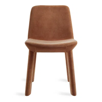Blu Dot Neat Velvet Dining Chair In Copper Velvet