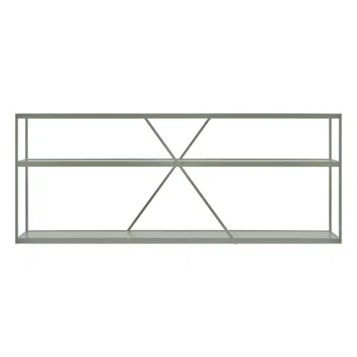 Blu Dot Needwant Long And Low Shelving In Grey Green