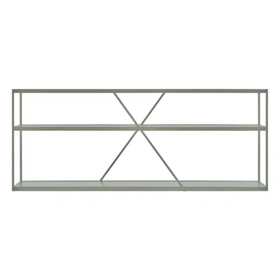 Blu Dot Needwant Long And Low Shelving - Grey Green In Gray