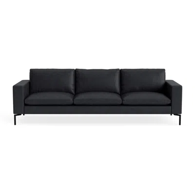 Blu Dot New Standard 104" Sofa - Granite Leather / Black