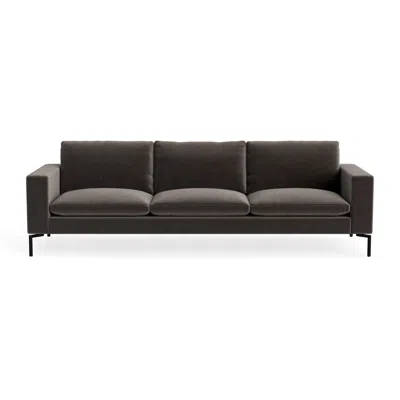 Blu Dot New Standard 104" Sofa - Storm Velvet / Black In Gray