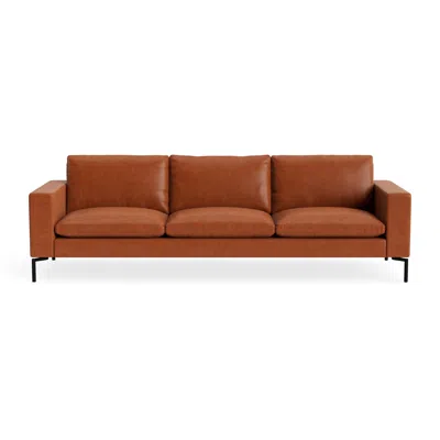 Blu Dot New Standard 104" Sofa - Toffee Leather / Black