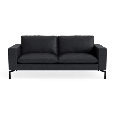 Blu Dot New Standard 78" Sofa - Granite Leather / Black